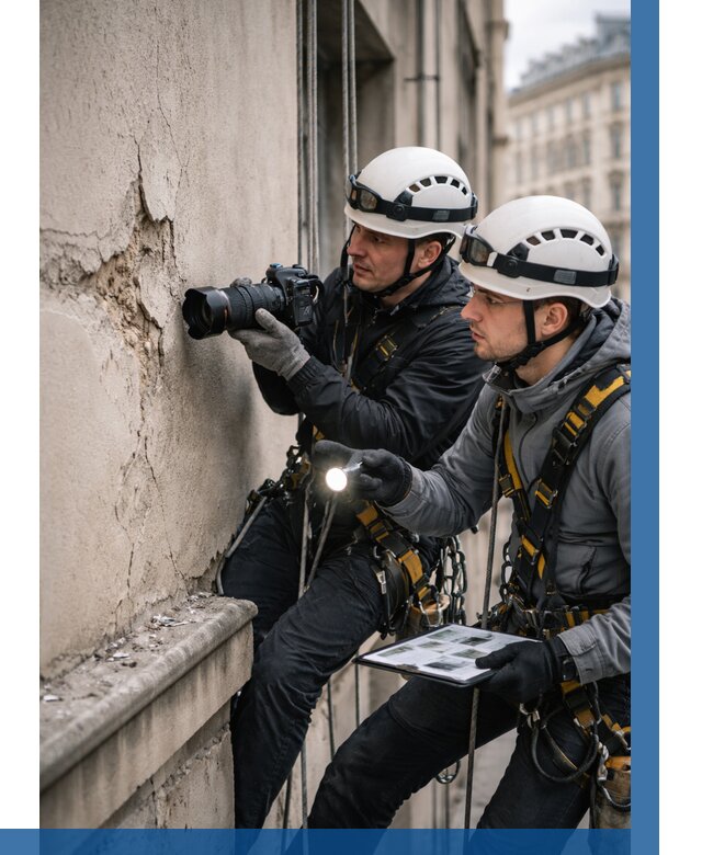 Фотофиксация дефектов фасада в Новокуйбышевске от 4609 р. | ВЫСОТНИК-Нвб