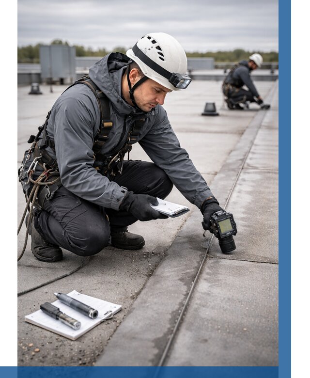 Обследование кровли на протечки в Новокуйбышевске от 4609 р. | ВЫСОТНИК-Нвб