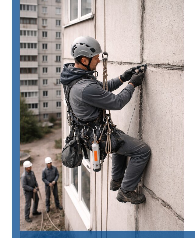 Обследование межпанельных швов и герметизация в Новокуйбышевске