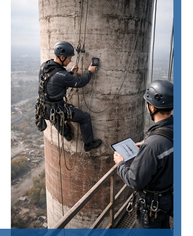 Обследование дымовой трубы в Новокуйбышевске от 8194 р. | ВЫСОТНИК-Нвб