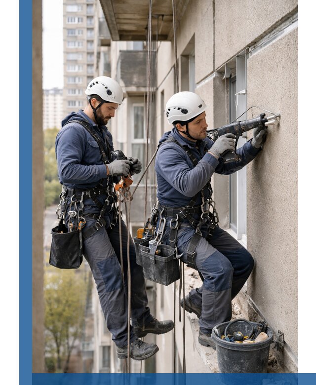 Промышленные альпинисты высотные работы и монтаж в Новокуйбышевске